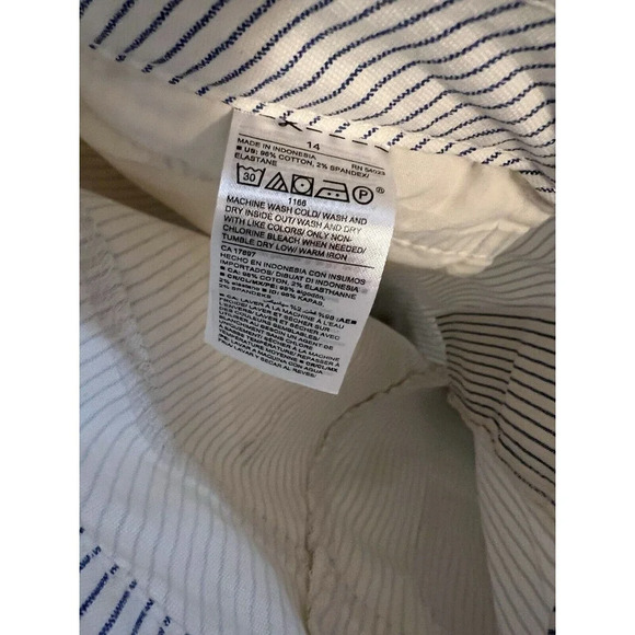 Preowned- Old Navy Striped Stretch Casual Pants Womens (Size 14) - Picture 5 of 5
